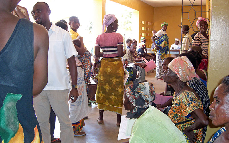 Out patients at Ghana hospital