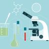 Pharmaceutical research, innovation and drug development banner with copy space-CREDIT- istock-1419927356