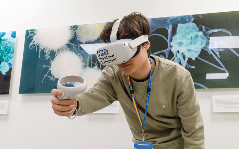 virtual reality training for blood transfusion matching -credit make real nhsbt caters photographic